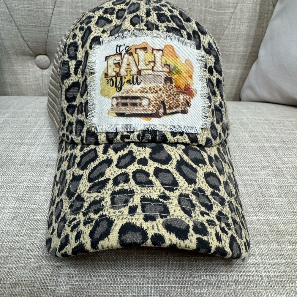 Leopard Print Fall Cap